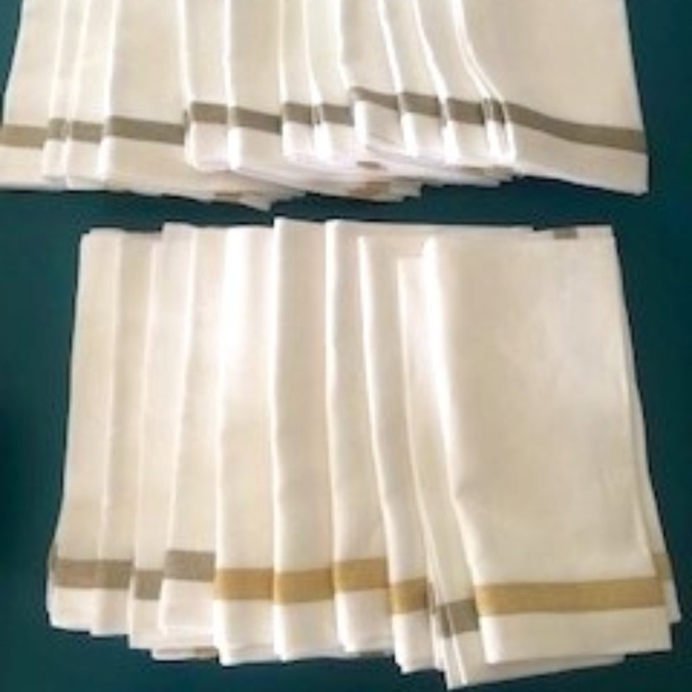 100% Linen Holiday Table Napkins